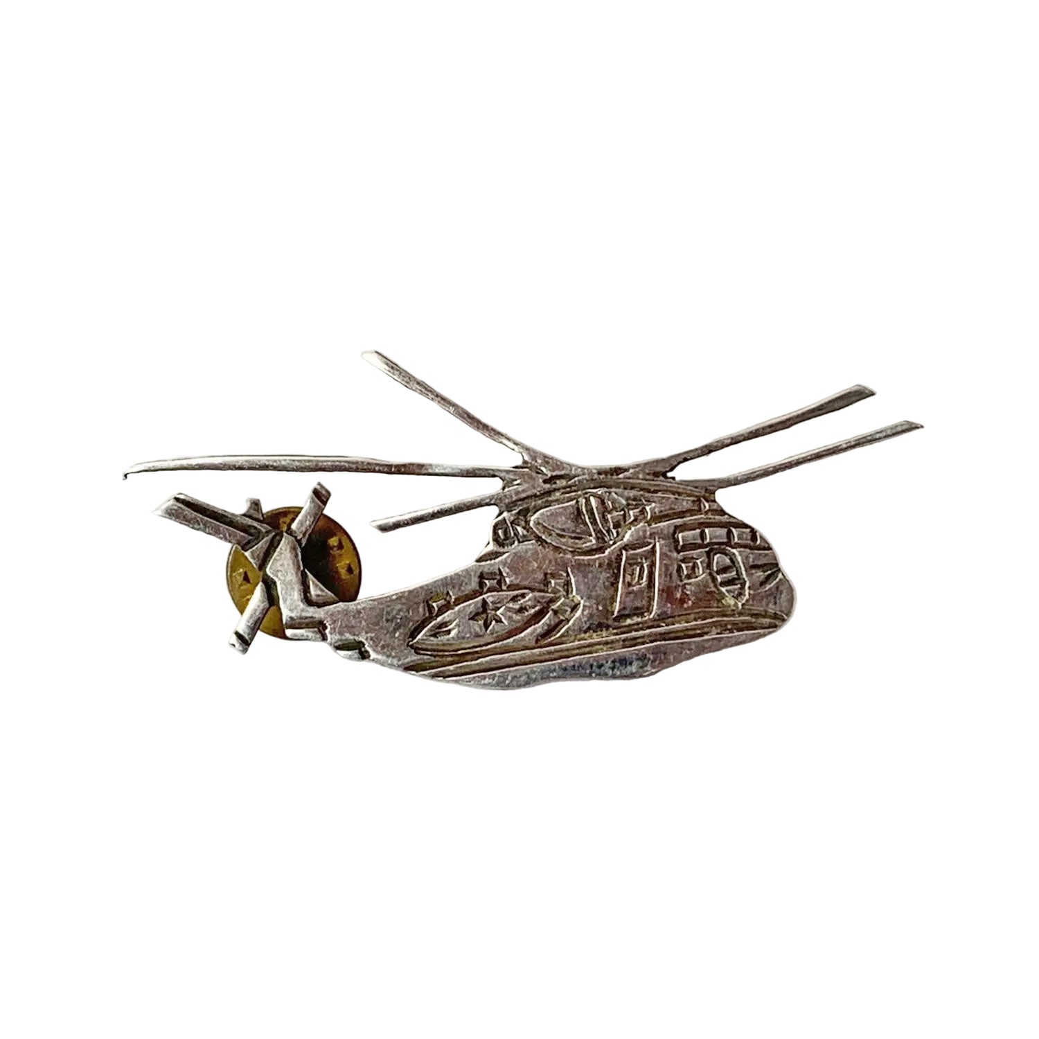 Vintage Handmade Helicopter Pin