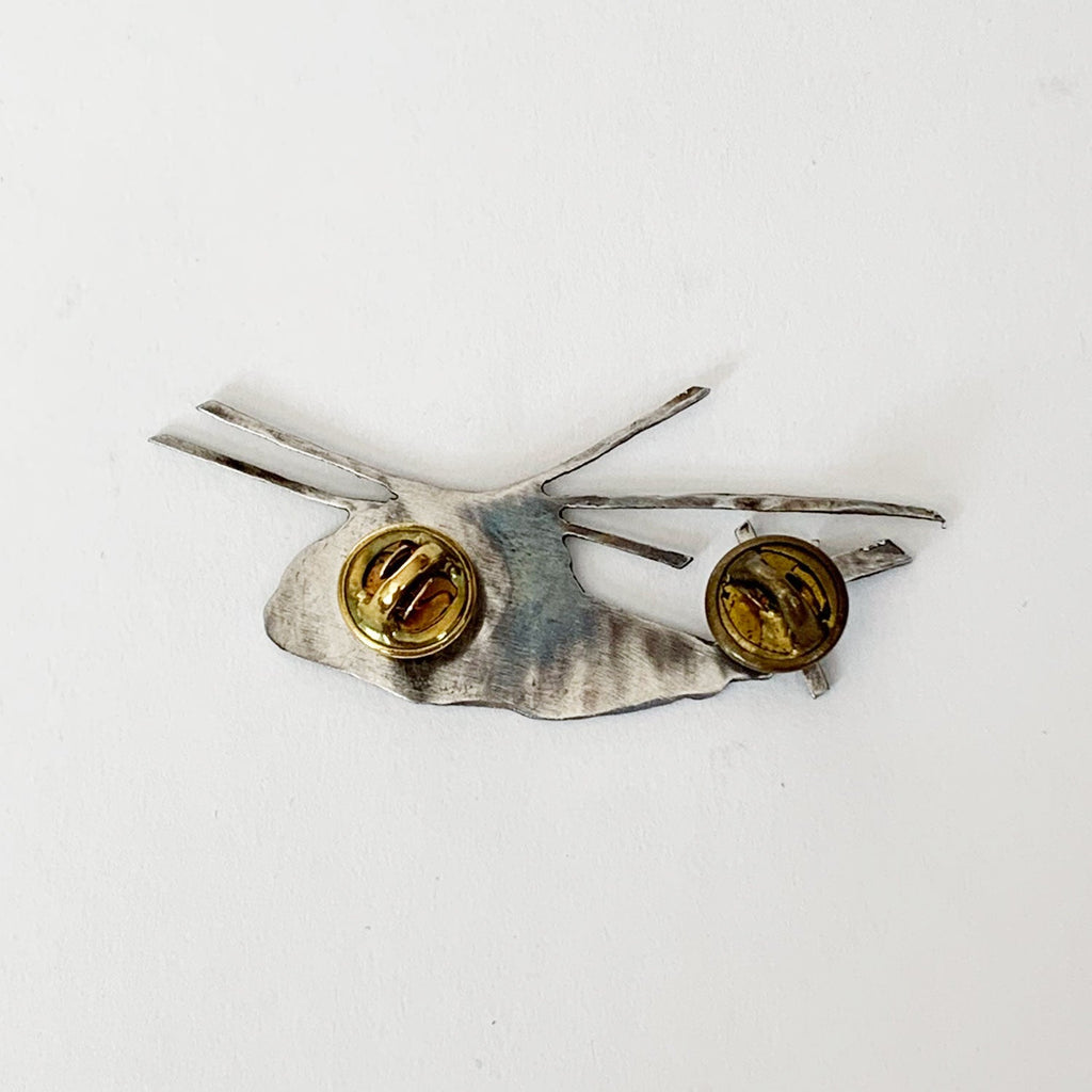 Vintage Handmade Helicopter Pin