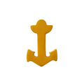Vintage Bakelite Anchor Pin Yellow