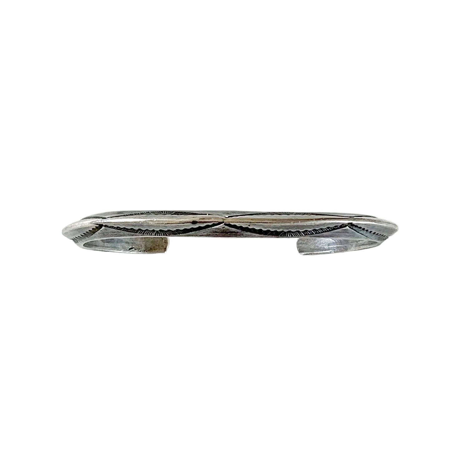 Vintage Sterling Carinated Cuff Bracelet