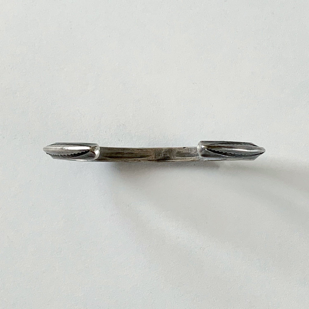 Vintage Sterling Carinated Cuff Bracelet