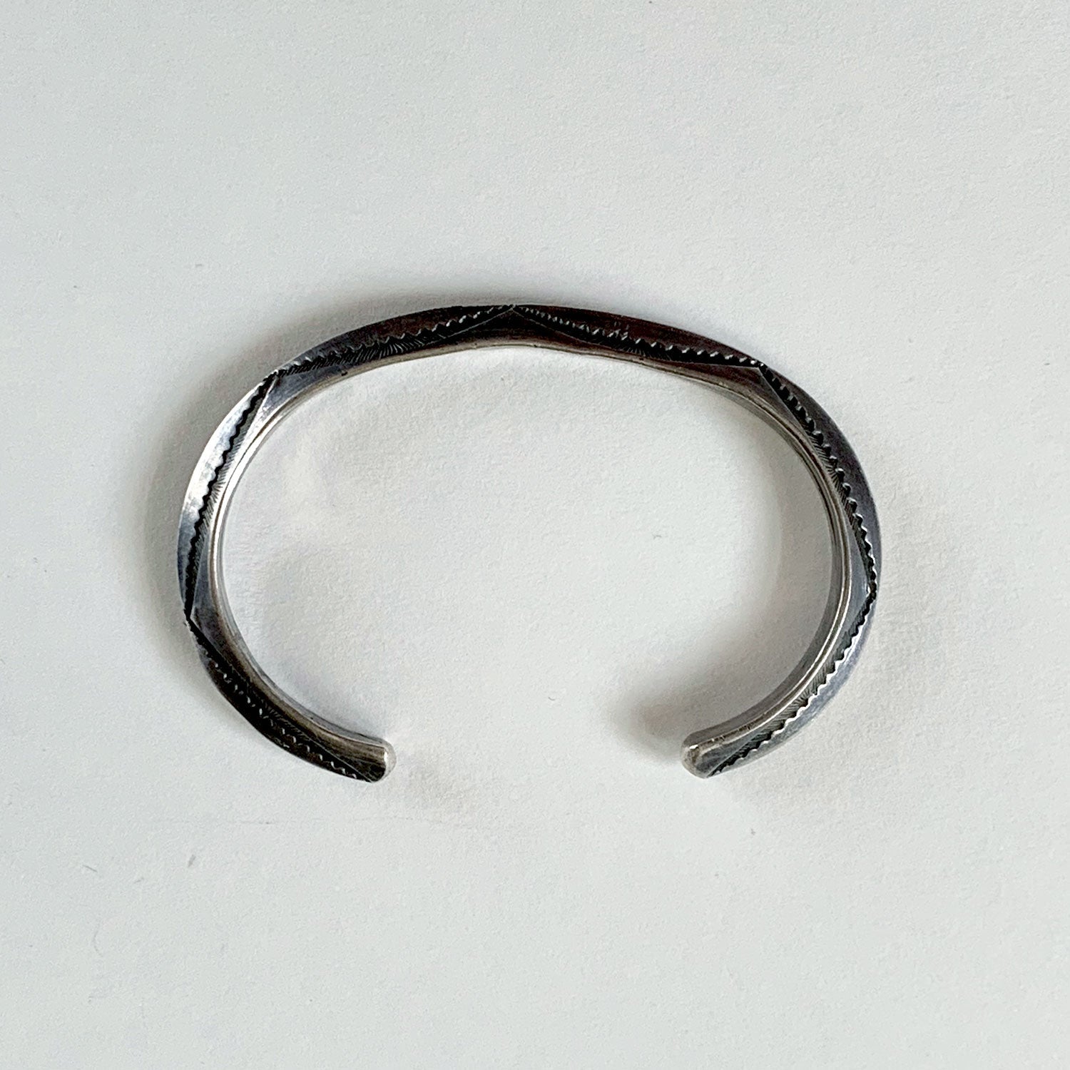 Vintage Sterling Carinated Cuff Bracelet