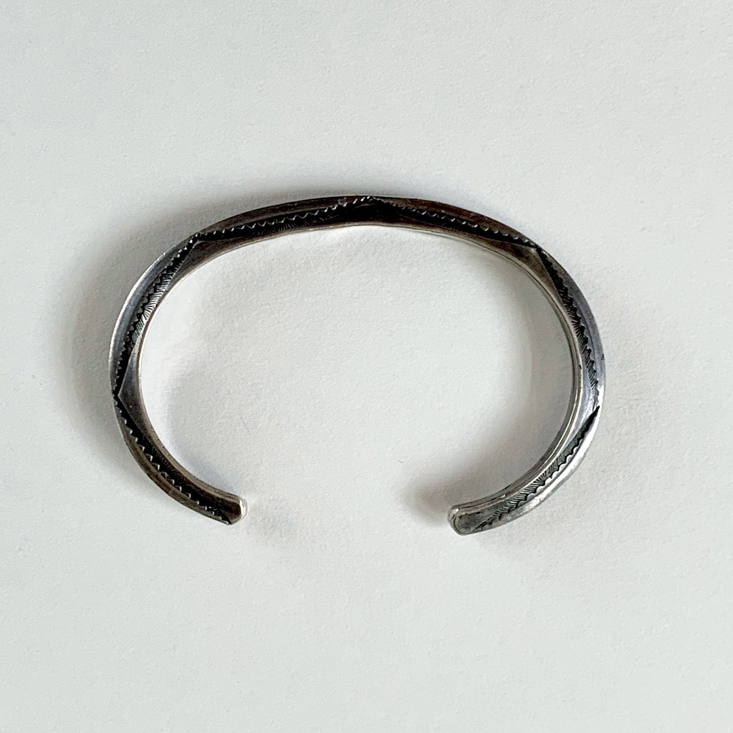 Vintage Sterling Carinated Cuff Bracelet