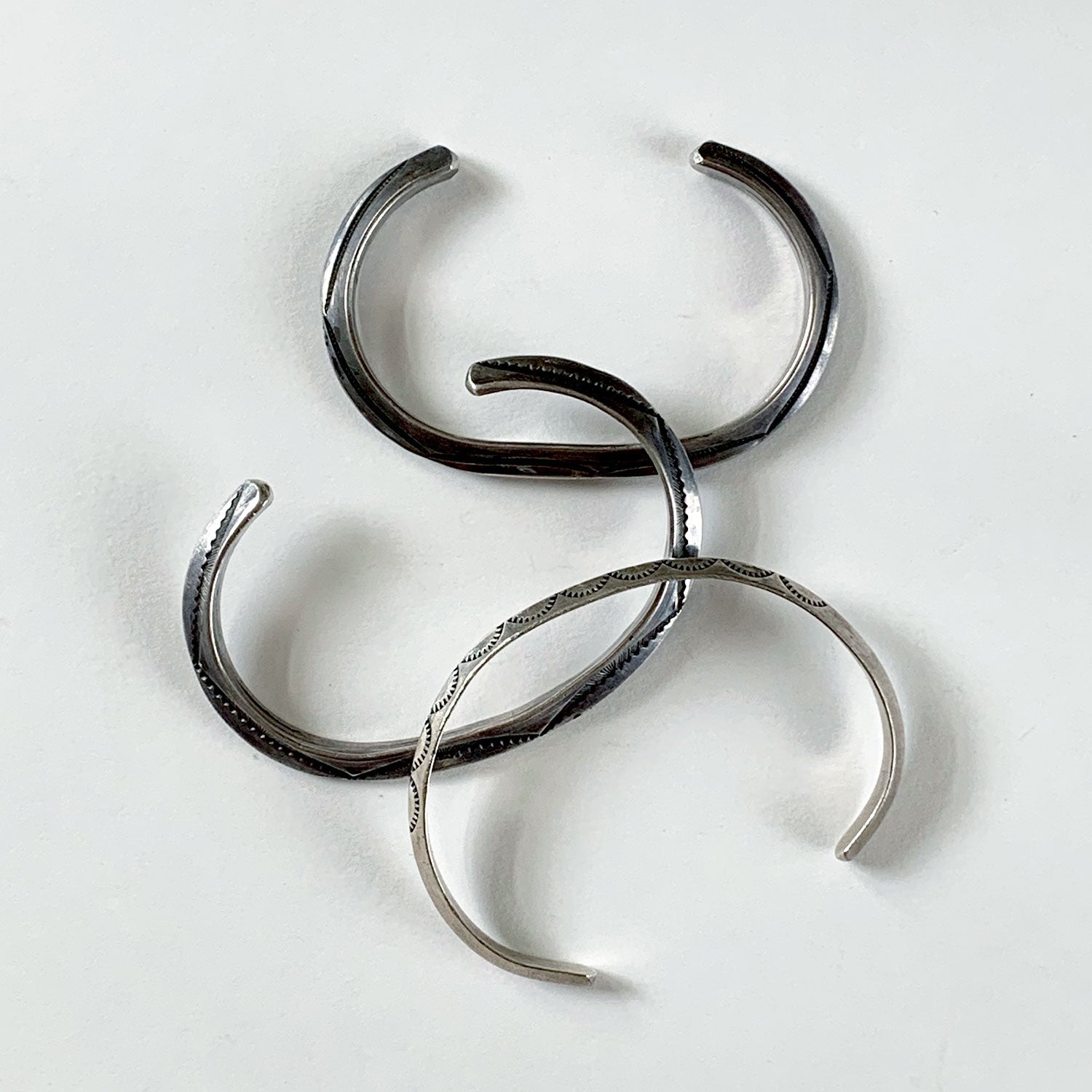 Vintage Sterling Carinated Cuff Bracelet