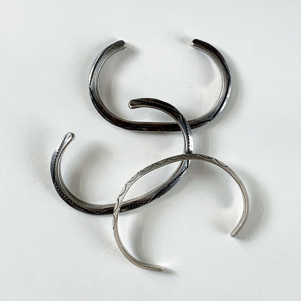 Vintage Sterling Carinated Cuff Bracelet