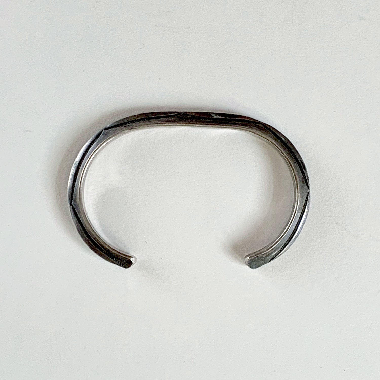Vintage Sterling Carinated Cuff Bracelet