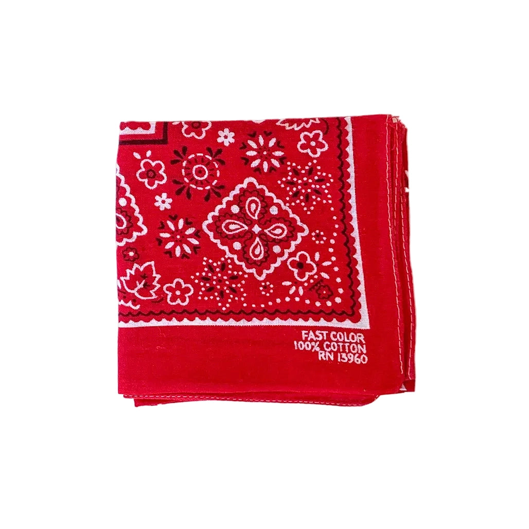 Vintage Cookie Pattern Bandana Red