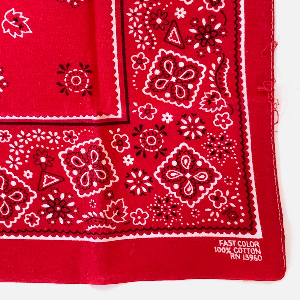 Vintage Cookie Pattern Bandana Red