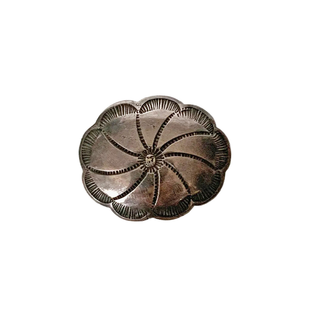 Vintage Sterling Pinwheel Concho Pin