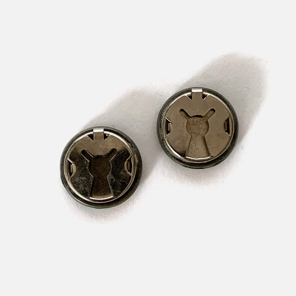 Vintage Nickel Coin Button Covers 2pcs/set