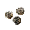 Vintage Sterling Silver Round Button Covers 3pcs/set