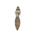 Vintage Sterling Bookmarker with Snake Eye Turquoise