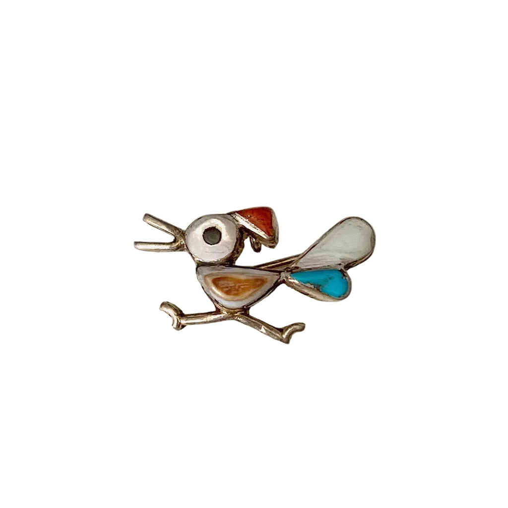 Vintage Sterling Roadrunner Pin