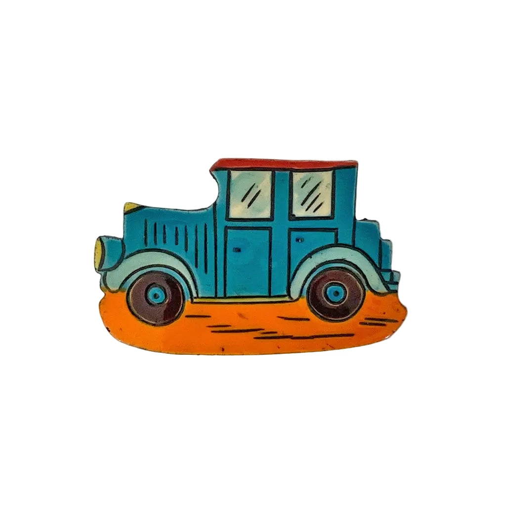 Vintage Hand Painted Classic Car Brooch