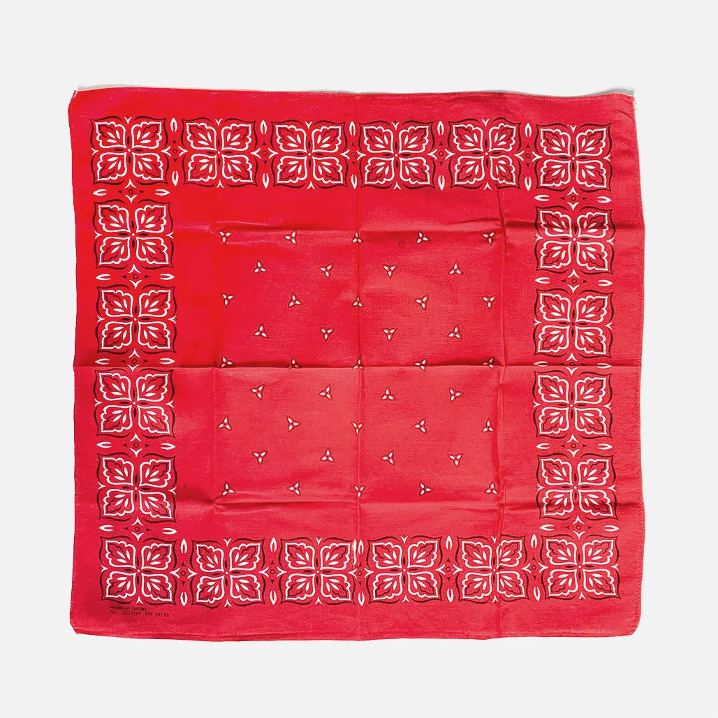 Vintage Four Leaves Bandana Red