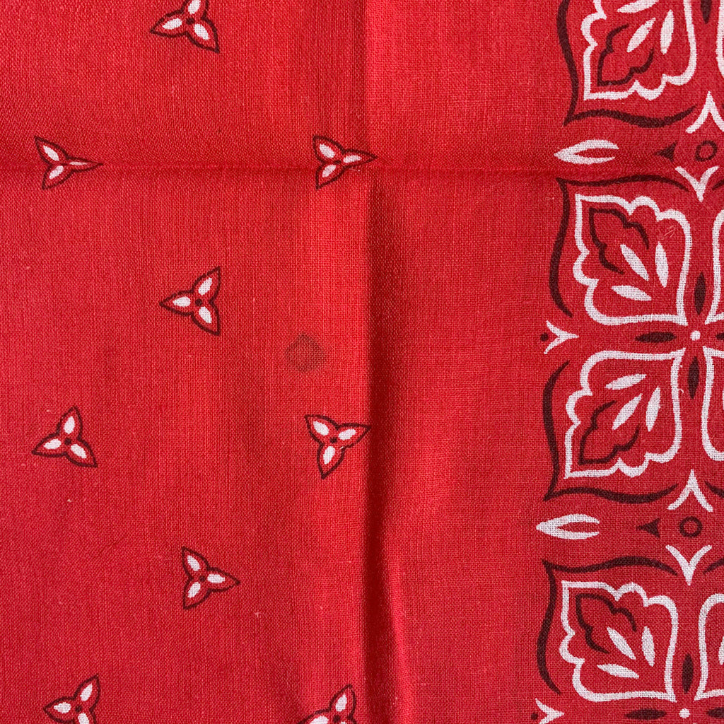 Vintage Four Leaves Bandana Red