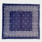 Vintage Deco Paisley Bandana Navy