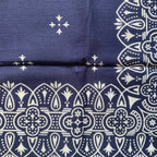 Vintage Deco Paisley Bandana Navy
