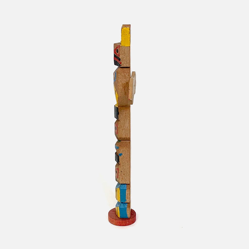Vintage Wood Carved Totem Pole