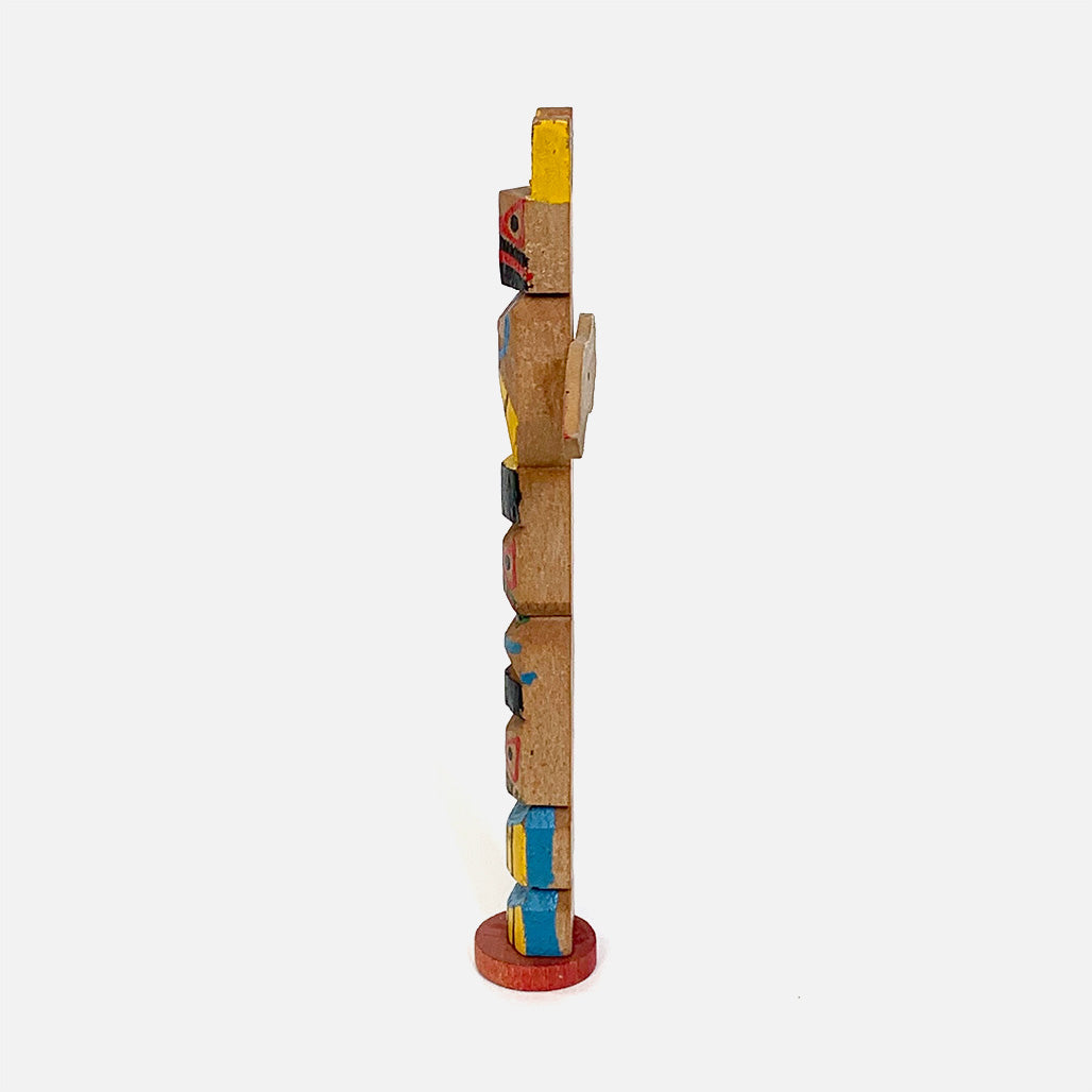 Vintage Wood Carved Totem Pole