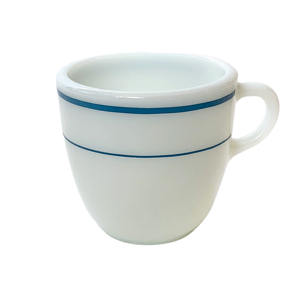Vintage Pyrex 723 Blue Band Milk Glass Mug