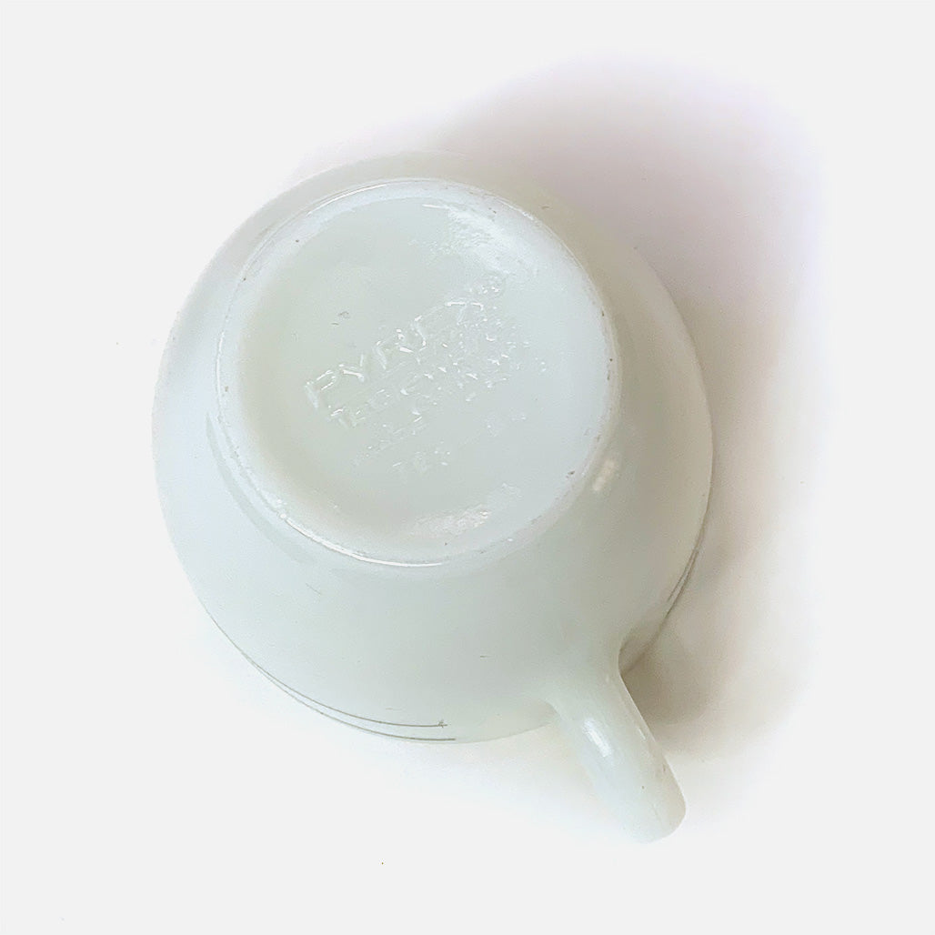 Vintage Pyrex 723 Blue Band Milk Glass Mug