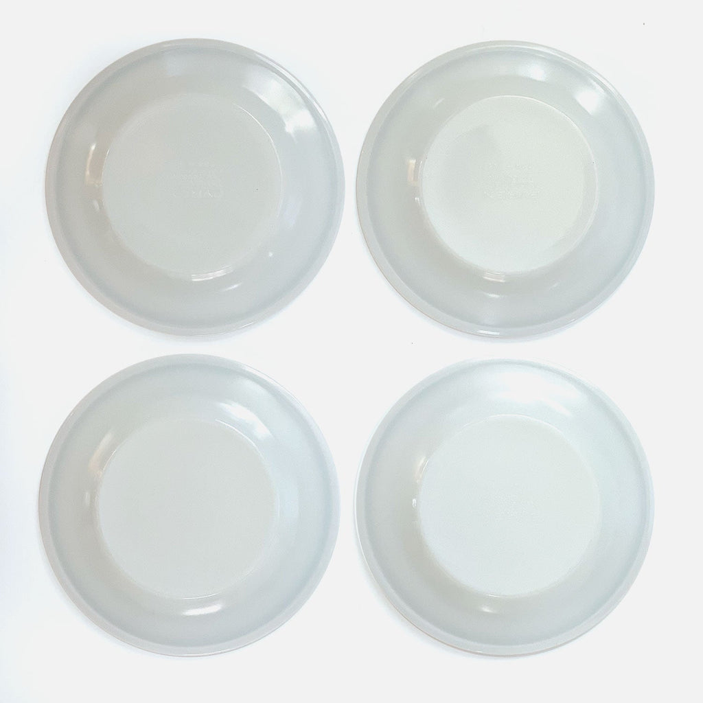 Vintage Pyrex 704 Blue Band Milk Glass Side Plates / Set of 4