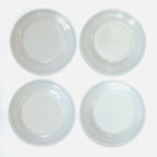 Vintage Pyrex 704 Blue Band Milk Glass Side Plates / Set of 4
