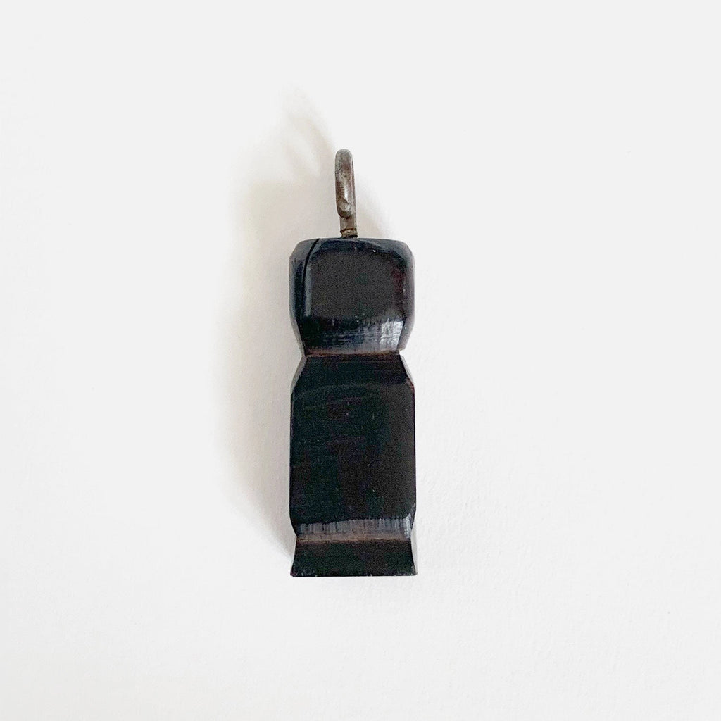 Vintage Hand Carved Tiki Man Ebony Pendant